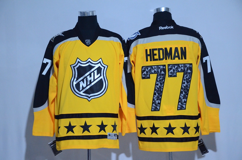 2017 NHL Tampa Bay Lightning #77 Hedman yellow All Star jerseys